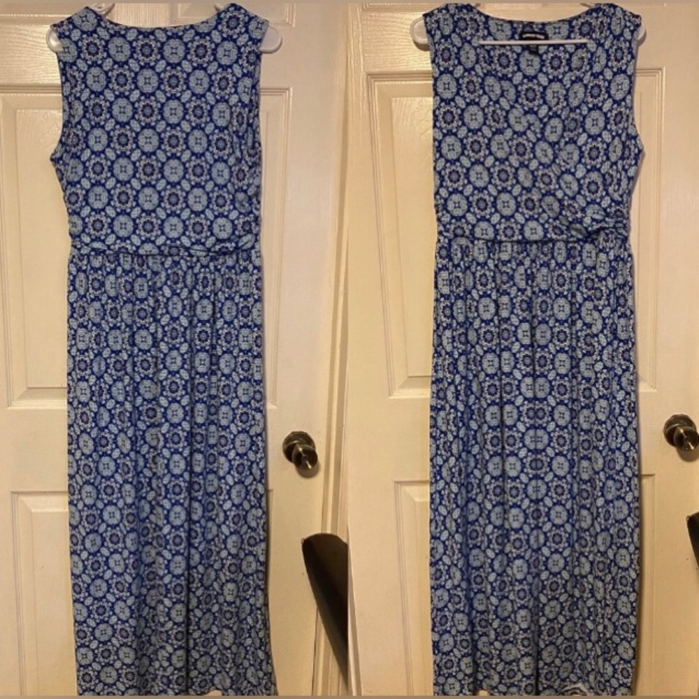 Lands End Maxi Dress- perfect for the 4th of July!